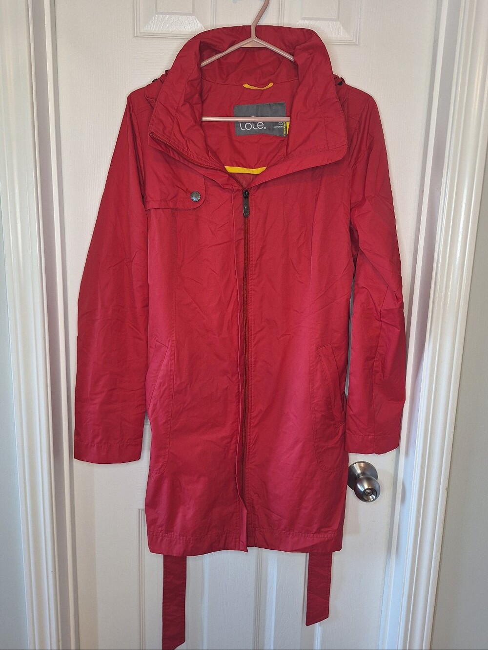Lole Women's Bright Red Lightweight Trench Coat